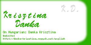 krisztina danka business card